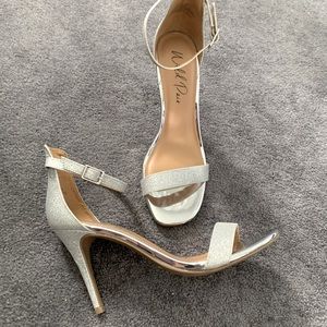 Silver sparkly heels